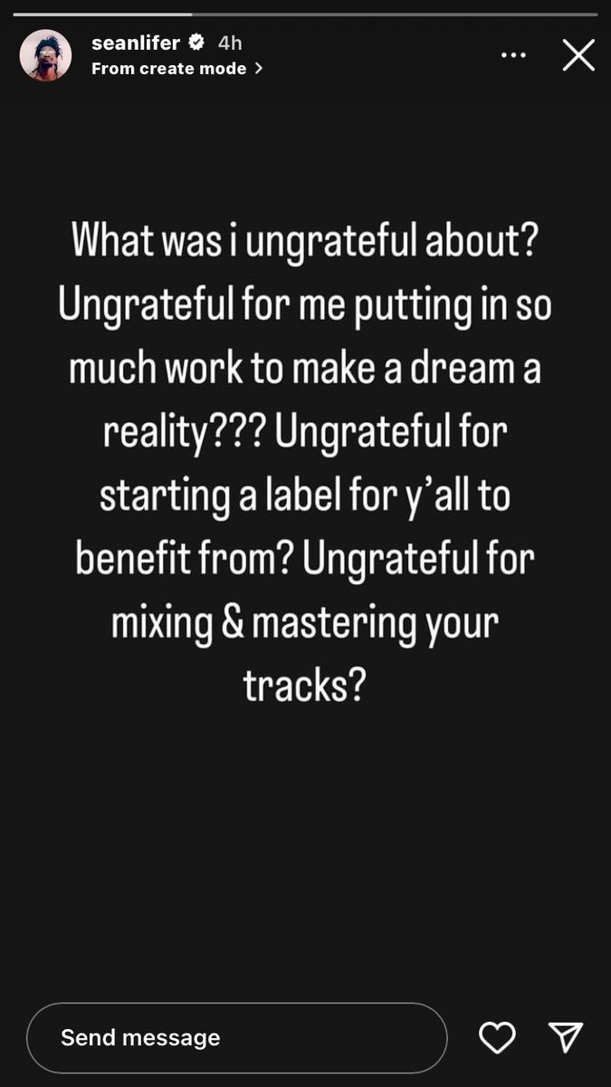 REAL TALK💔🤔 @SeanLifer WHAT IS UNGRATEFUL ❓❓❓