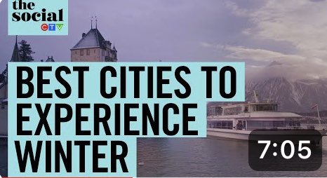 Looking for a getaway that gives you the best that winter has to offer? Jennifer Weatherhead joins us at The Social with some of the best cities to experience in the wintertime.❄️ I’m 100% adding the first one to my bucket list!! 

youtu.be/mc9P6-w6Oes?si…