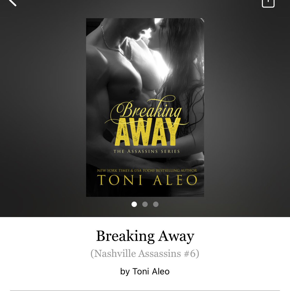 Breaking Away by Toni Aleo 

#BreakingAway by #ToniAleo #5617 #30chapters #314pages #1160of400 #kindle #Kindleunlimited #15for4 #NashvilleAssassinsSeries #Book6of16 #PhillipAndReese #Readoutoforder #November2023 #clearingoffreadingshelves #whatsnext #readitquick