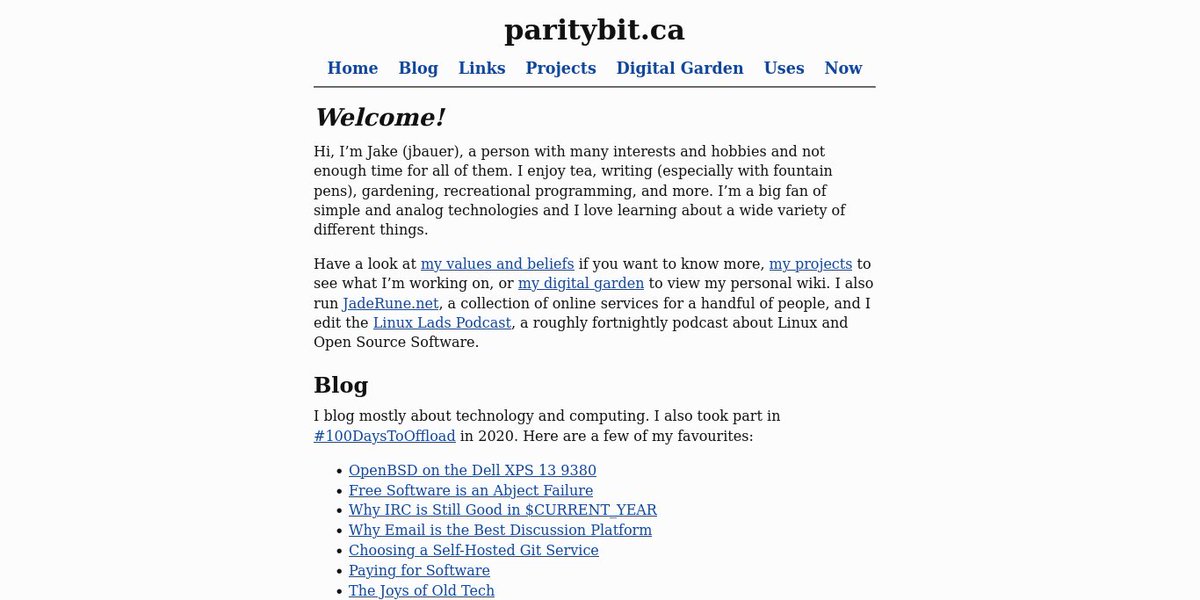 Welcome! - paritybit.ca

paritybit.ca