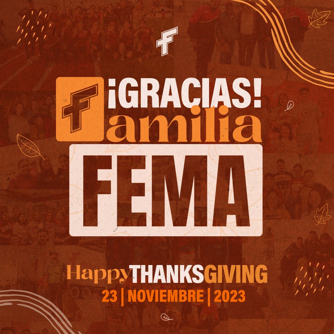 FemaTransportes's tweet photo. Hoy es un día especial para reflexionar y agradecer. Deseamos tengan una noche llena de amor, gratitud y momentos inolvidable.
 
Gracias Familia FEMA por ser un equipo leal, comprometido y sobre todo que mueve montañas.
 
¡Feliz Día de Acción de Gracias! 🍂🧡 https://t.co/zUG43TUBwZ