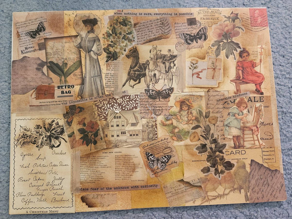 funnyeeee's tweet photo. An example of the mixed media art/junk journaling that I do. 📜🖋📰 https://t.co/ROKJurrOYN