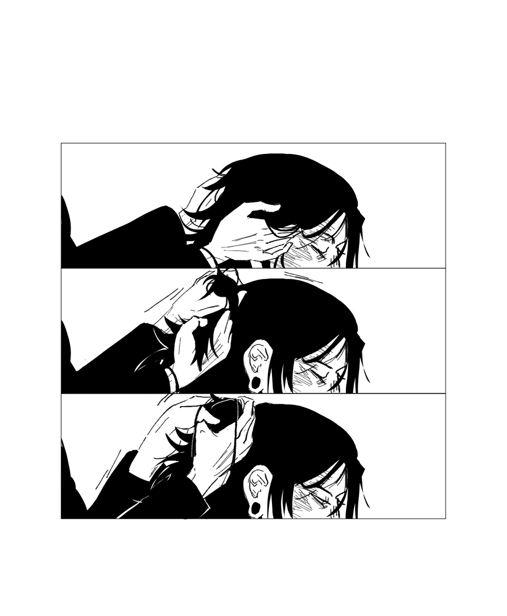 nicsdoodles's tweet photo. (1/2) a little comic set after jjk0 but geto lived #satosugu https://t.co/eyU7CeXEXI