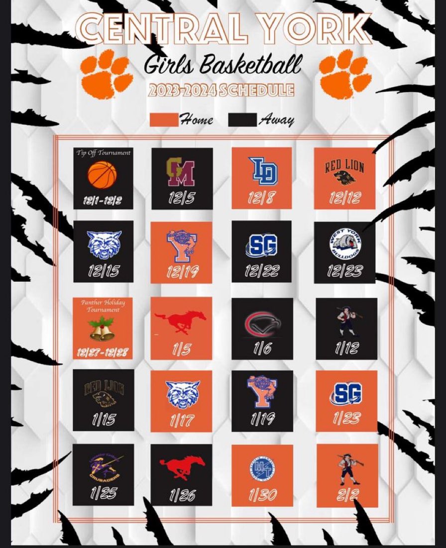 2023/24 game schedule. Get out and show your support for the girls.