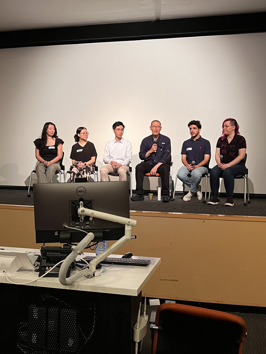 AmandasAudit's tweet photo. @LXatUTS @kyliereadman @CRADLEdeakin #UTSLTF23 now has a student panel moderated by @sbuckshum and featuring a range of students from Business, Science, IT and TD School. A conversation about #GenAI https://t.co/tgdbu7n0R0