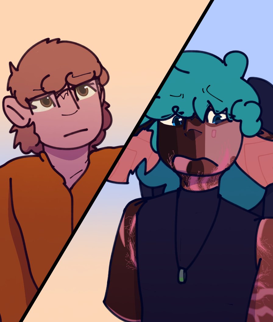 theofficialfoxi's tweet photo. HEY HEY HEYYYY, I GOTS ART AND IT'S OF YING YANG DUO/FINNSOWLE AND SPENTANEOUS
inspired by lyrics from the song 'night shift' by lucy dacus. very nice song, highly recommend you listen to it

#Crimecraft #CrimecraftSeason3 #Crimecraftfanart #finnsowlefanart #spentaneousfanart https://t.co/CwEBgUIF7Y
