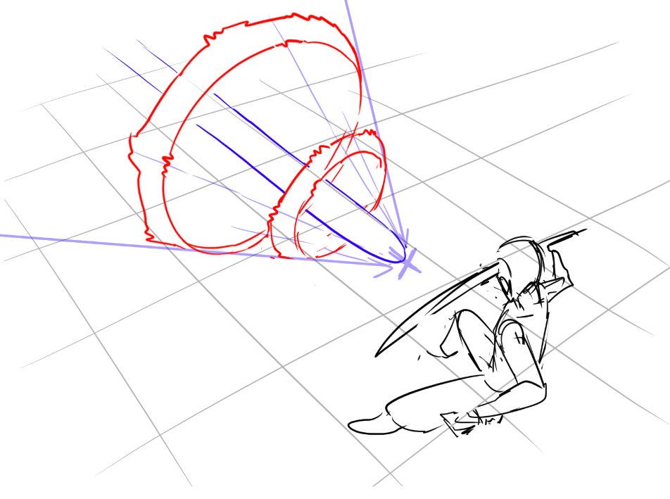 SharpShua's tweet image. #ActionArtTip: Environmental Effects(Sonic Boom)!
To emphasize speed on actions/projectiles, a sonic boom would be a great effect to use. Try to use the sonic booms to lead the eye towards the point of the projectile/action.
