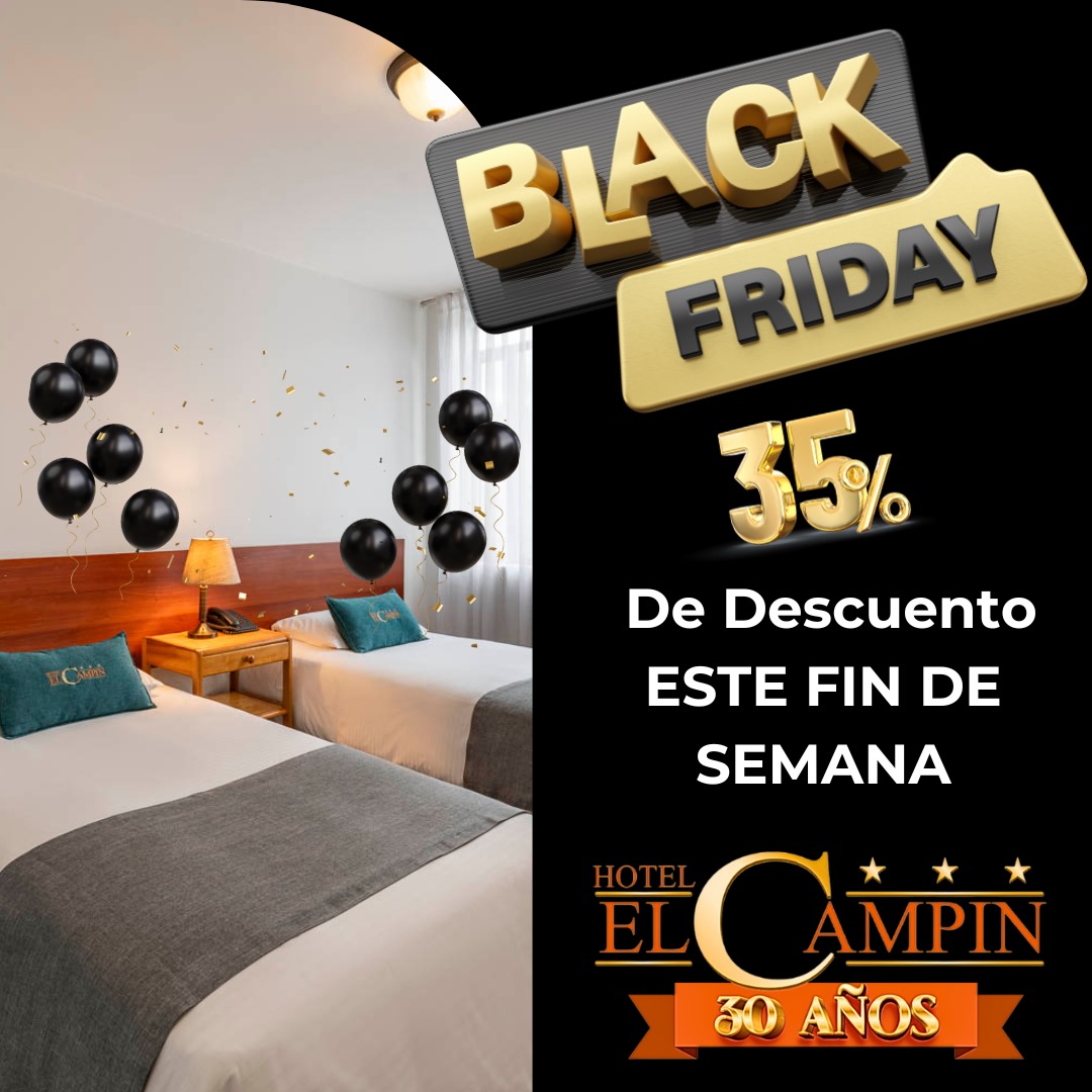 Hotelcampin's tweet photo. ¡Alojate con los descuentos #BlackFridays  Descubre Bogotá con estas tarifas 😎🛌 Reserva ya! Hotel El Campín .
RNT. 6805 https://t.co/gM8KU7OLpq