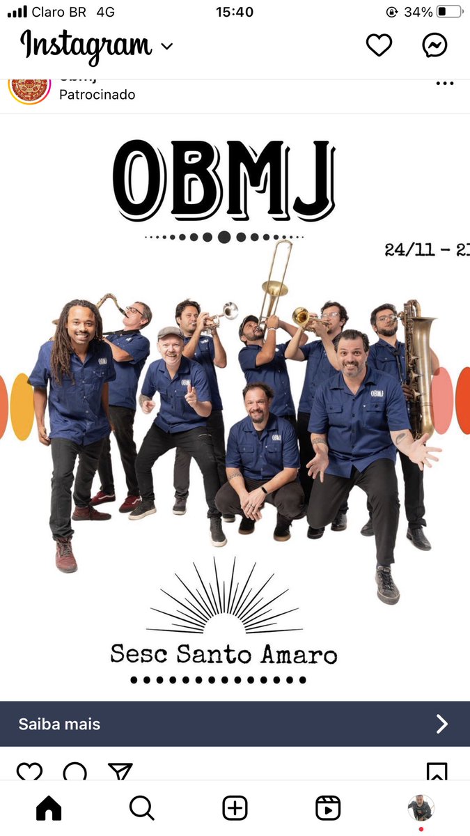 AcessoCodigo's tweet photo. Agenda
Amanhã tem @obmj no @sescsantoamaro #agenda #obmj #sescsantoamaro https://t.co/Tv3JCfd1G9