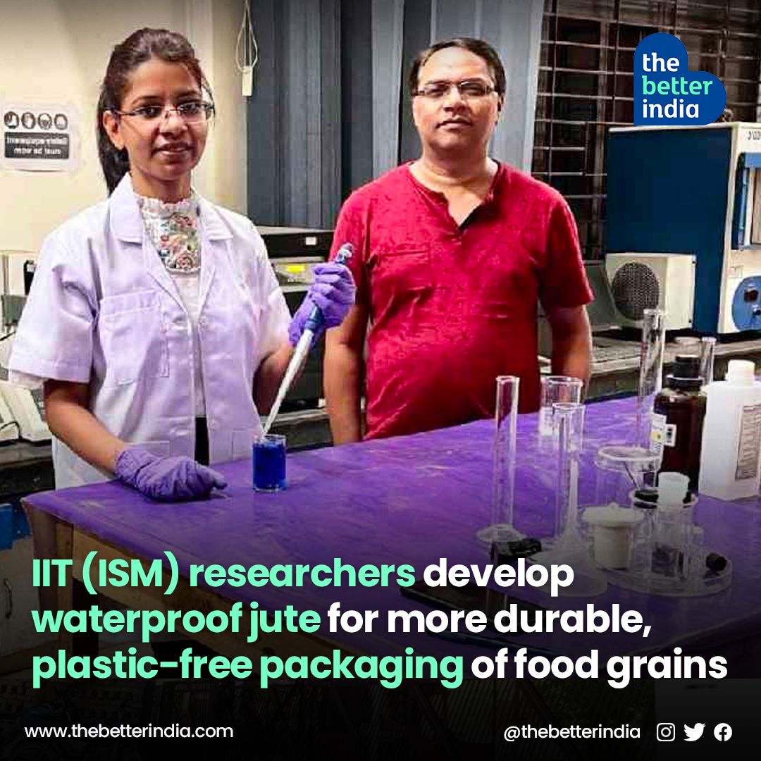 thebetterindia's tweet photo. Ever wondered how a packaging bag could shift from being part of the pollution problem to becoming a solution?   

#Jute #EcoFriendlyInnovation #SustainableTechnology #EnvironmentallyFriendly #Innovation #SustainableLiving #ResearchAndDevelopment #BiodegradableMaterials https://t.co/miEq8rvn2s