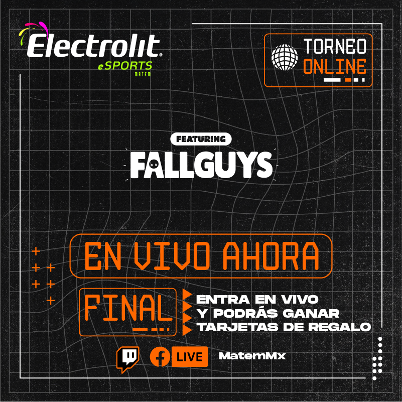 ⚡🔥Ya estamos en vivo con la segunda final de Fall Guys de Liga <a href="/Electrolit/">Electrolit</a> 🔥 Entra al stream y podrás ganar premios twitch.tv/matemmx #ElectrolitGaming
