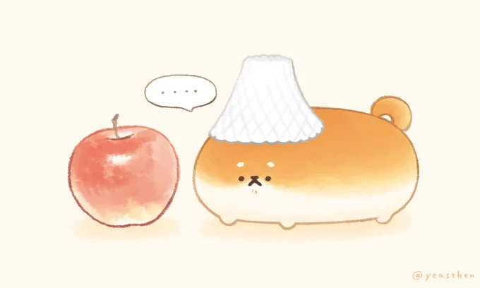 リンゴのネットをかぶせてみた🍎