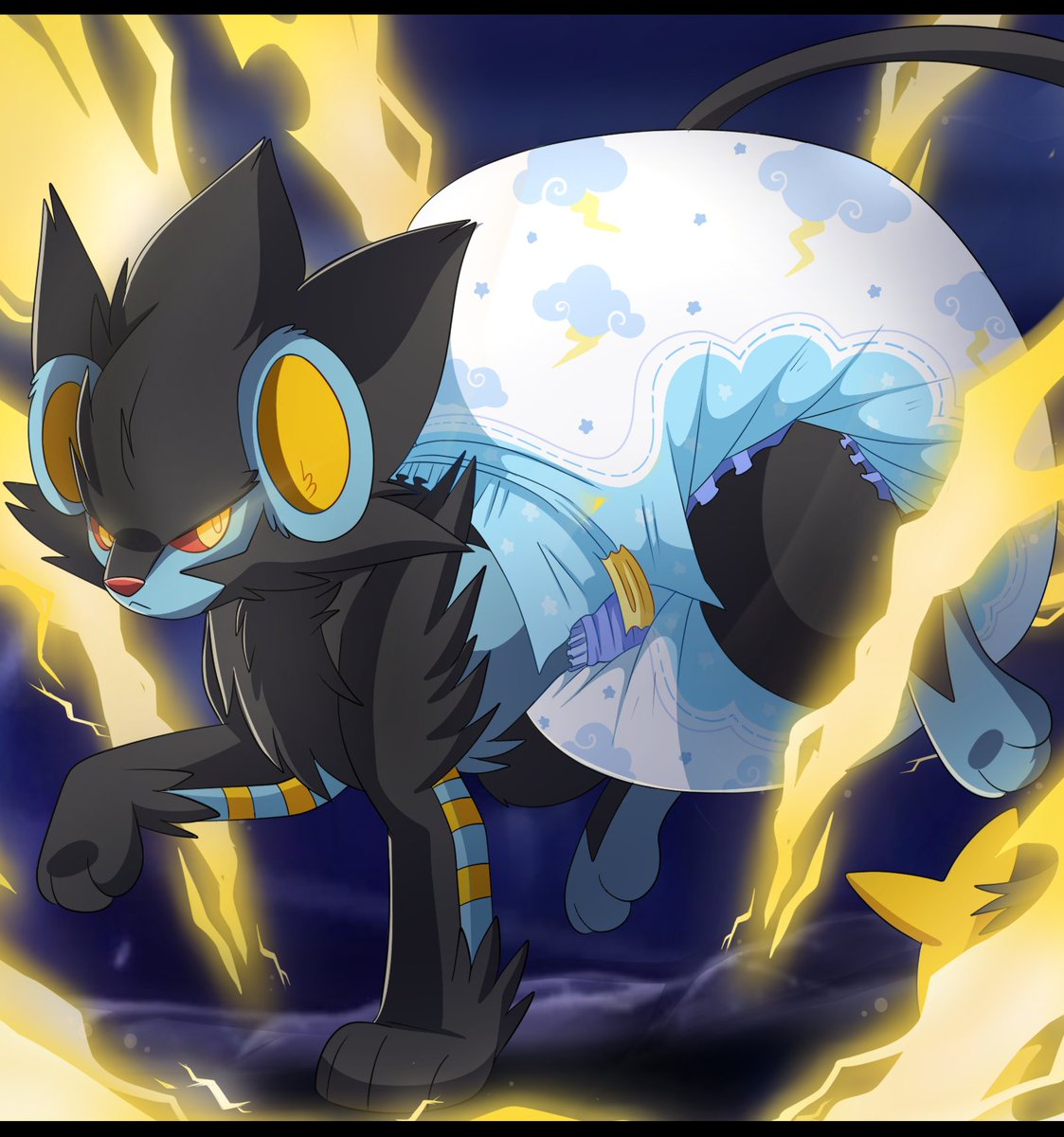 ⚡️Lightning Cat - Commission⚡️ #ABDL #babyfur #diaperfur