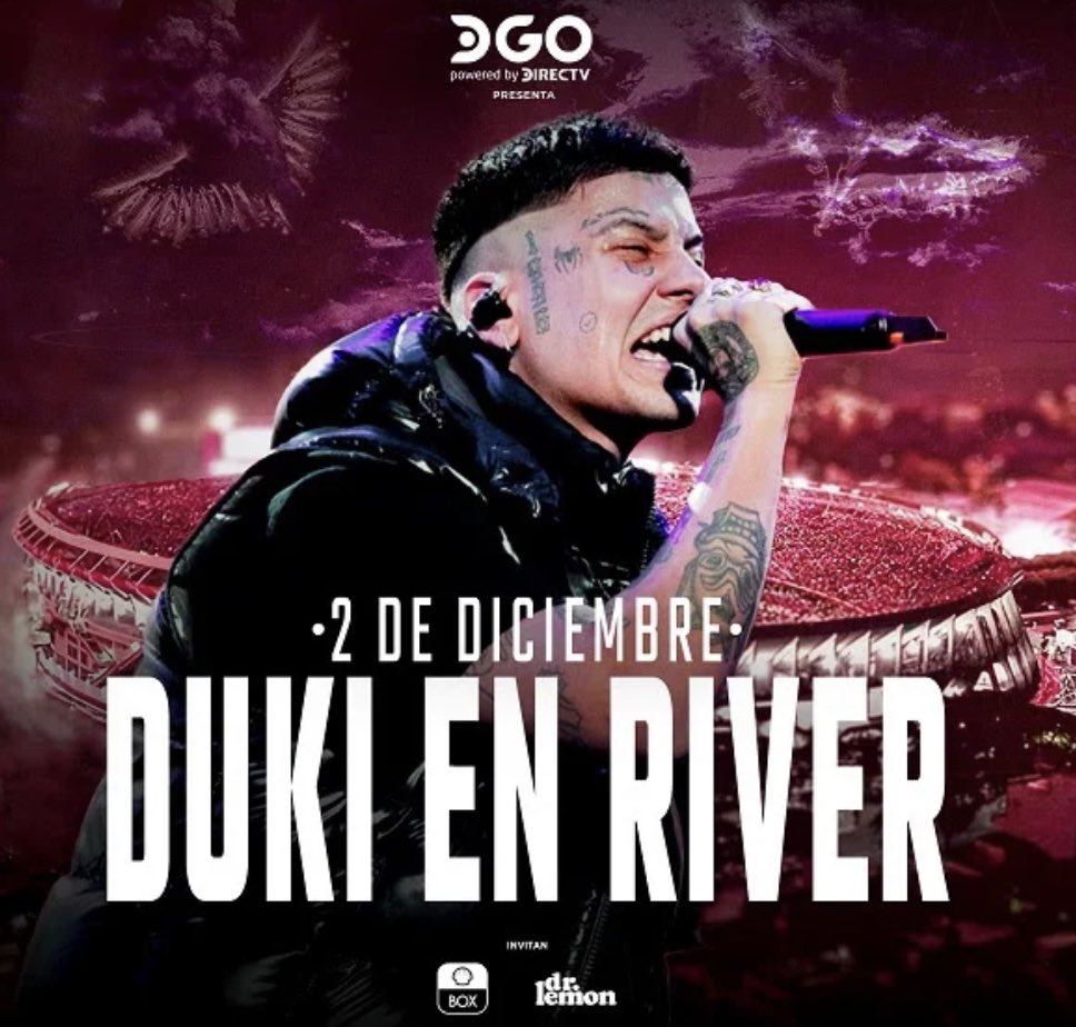 Vendo entrada para Duki el 2 de Diciembre en River, campo delantero