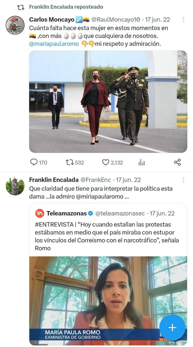 AlmaMiaEcu's tweet photo. Ayayay! Así que el Dr. Franklin Encalada es ultra fan de María Paula Romo?

Confirmado que él era parte de la gallada del reparto de hospitales en el gobierno de Moreno.

Está a tiempo @DanielNoboaOk, mañana puede ser tarde. Cc @Salud_Ec https://t.co/TrDMSxCqha