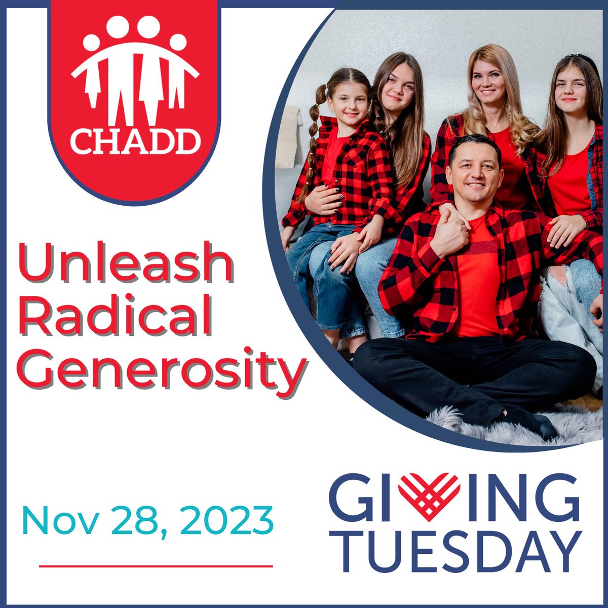 CHADD_ADHD's tweet photo. Unleash radical generosity this Thanksgiving by showing support for those affected by ADHD. We couldn't provide the ADHD resources and support we do without the generosity of our donors.
You can donate today at: https://t.co/umlvUfIzR3
#GivingTuesday #adhdsupport #adhdresource https://t.co/CVsT2GqHIW