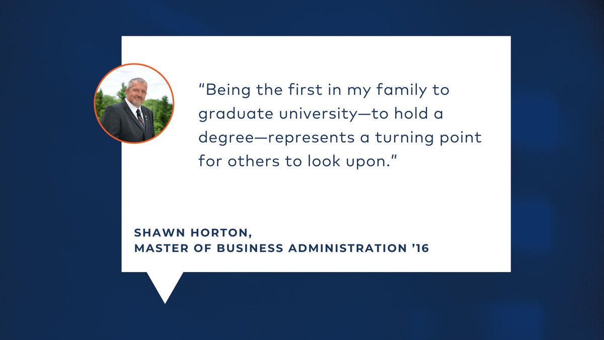 AthabascaU's tweet photo. “Being the first in my family to graduate university—to hold a degree—represents a turning point for others to look upon.” 

Join our first giving challenge as a celebrated AU alum matches your donations for the First in Family to Attend University Award. https://t.co/asTfe3Fdgs https://t.co/ycMIISUl6B