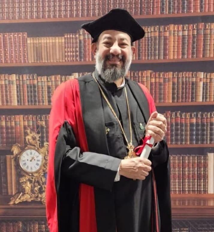 FrPishoy's tweet photo. Giving God all the glory for the end of an academic journey. Earning a PhD in Divinity from the University of Aberdeen in Scotland, Department of Practical Theology, represents a major milestone in my educational career. I am thankful to everyone who supported and prayed for me. https://t.co/vejC3fndFh