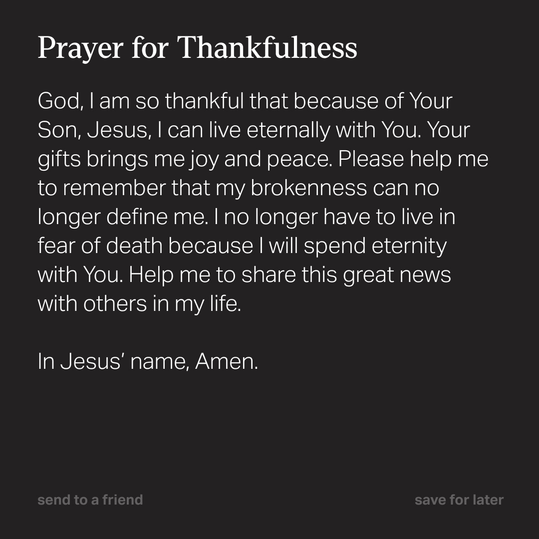 What can you be thankful for today?