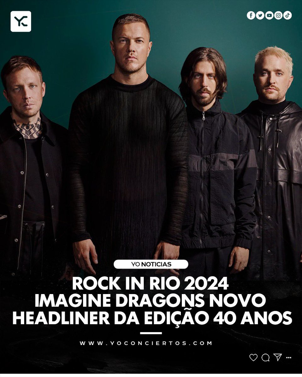 yoconciertos's tweet photo. Confirmado: Imagine Dragons Headliner do Rock In Rio 2024! https://t.co/ryAU1HTGUt