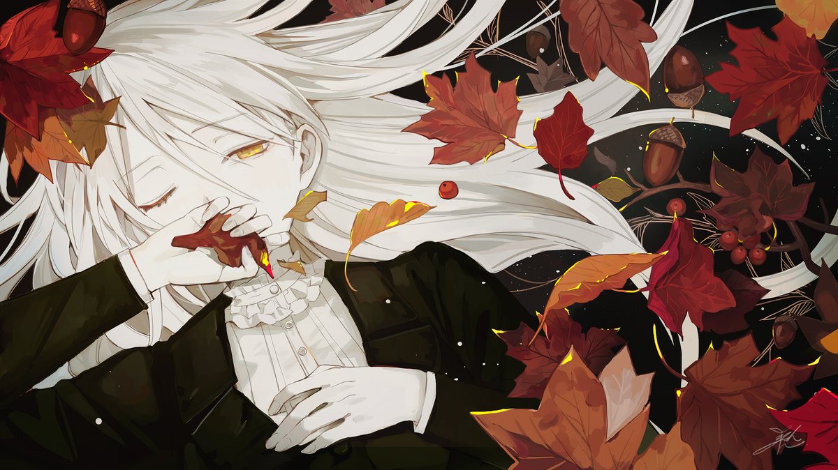 「fall」|緋原ヨウ　画集「Scarlet Reminiscence」発売中のイラスト