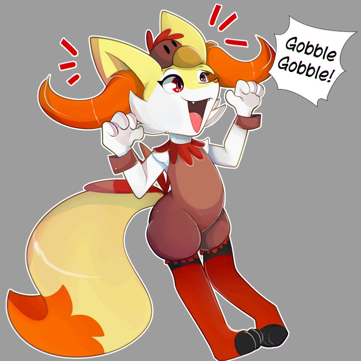 HAPPY THANKSGIVING DAY!

Hopefully you all had a good day and enjoyed your Turkey day!! Vesta wants to say something to all of you <3
#Braixen #TurkeyDay