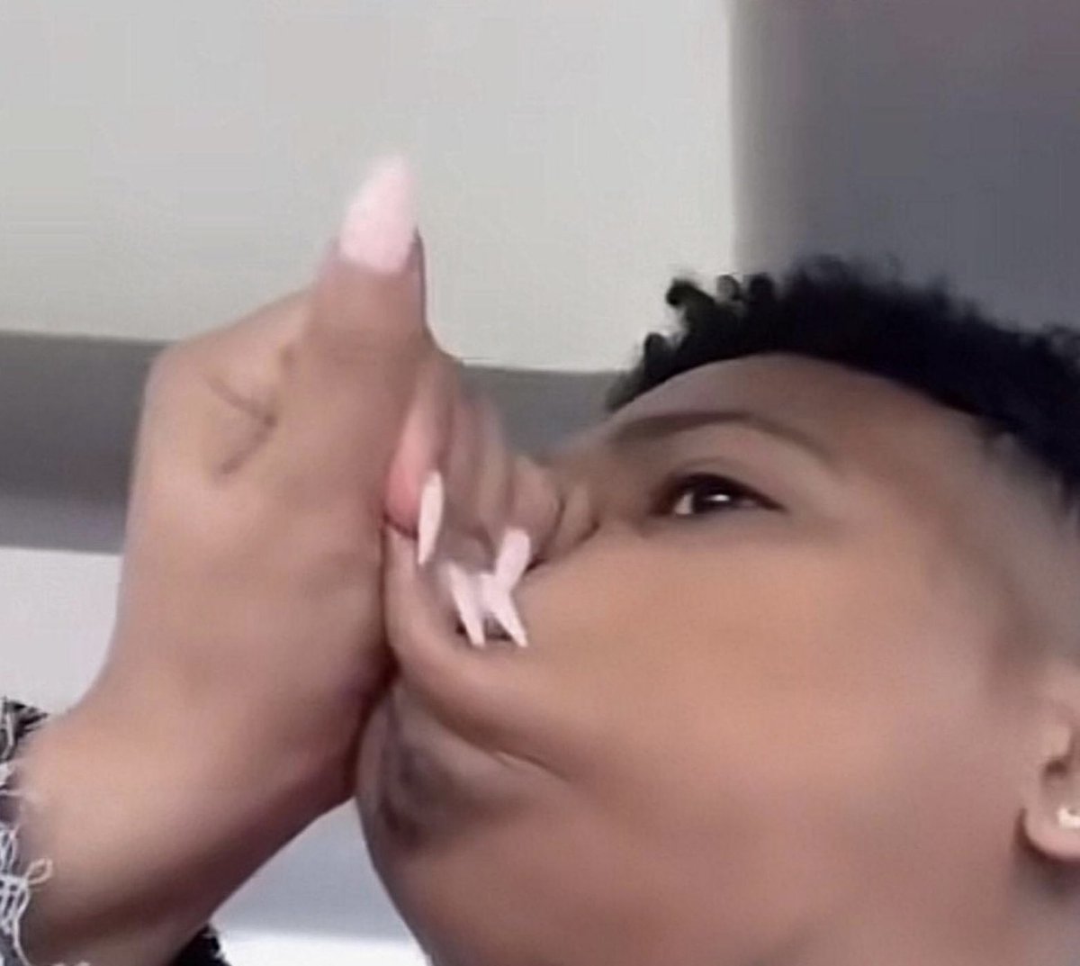 me holding back my intrusive thoughts