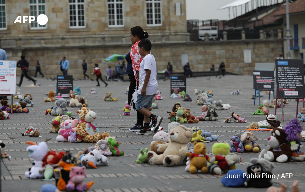 AFP News Agency on X: "Cry for help. @AFP's Juan Pablo Pino photographs more  than 2,000 toys displayed on Bogota's Bolivar Square to protest against the  high rate of sexual abuse of