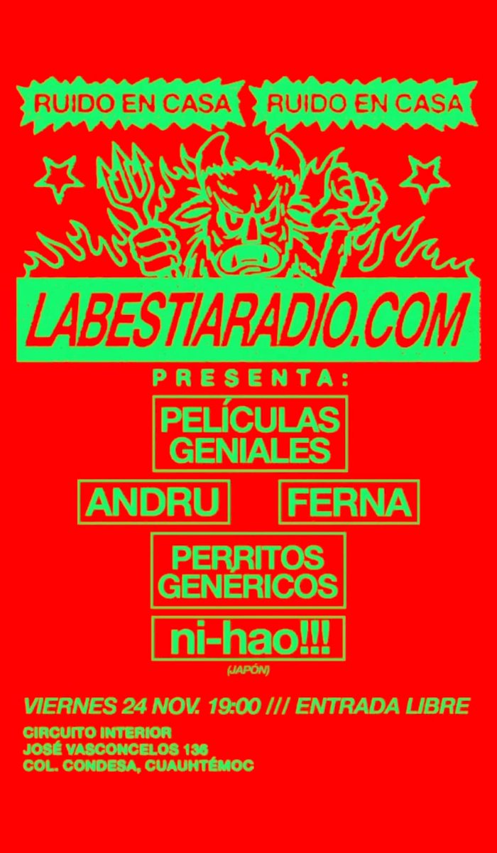 pelisgeniales's tweet photo. @claudifonos profe, mañana vamos a tocar en la bestia por si le gusta caer, completamente invitadoooo.
#CLAUDICAMOS https://t.co/t5IFCl60Fq