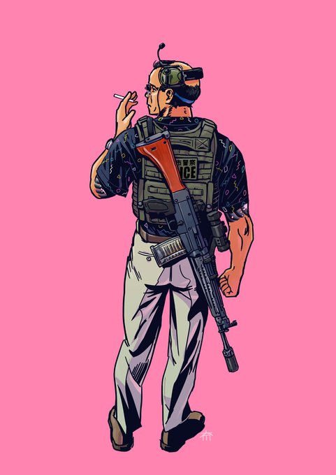 「1boy assault rifle」 illustration images(Latest)