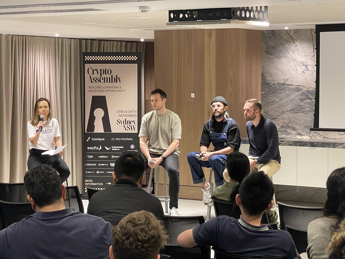 TheoKUnfiltered's tweet photo. Amazing day of conversations today hosted by @GregOakford @0xJeeva 

Last panel including one the nicest people in web3 and one of my favourite people @HypnoWilder 

@0xUpside @helixco_ #cryptoassembly https://t.co/uKtj0f9FRf