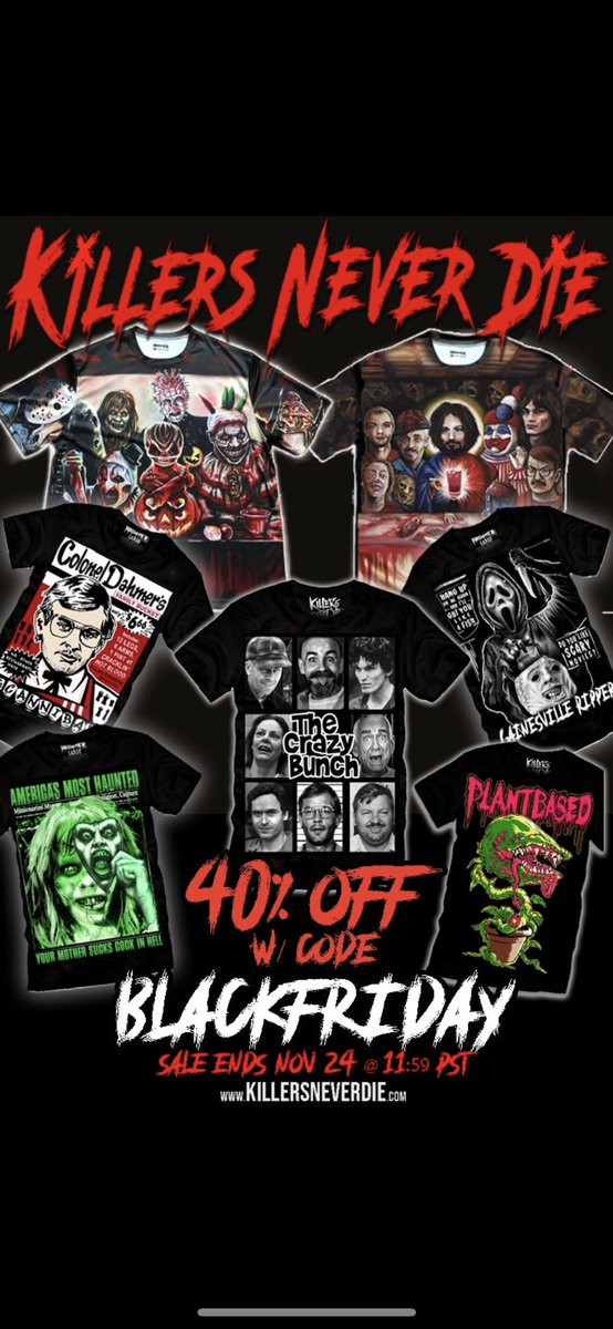 KILLERS NEVER DIE (@killersneverdie) on Twitter photo MIDNIGHT
OUR BIGGEST SALE OF THE YEAR
KILLERSNEVERDIE.com MIDNIGHT
OUR BIGGEST SALE OF THE YEAR
KILLERSNEVERDIE.com
