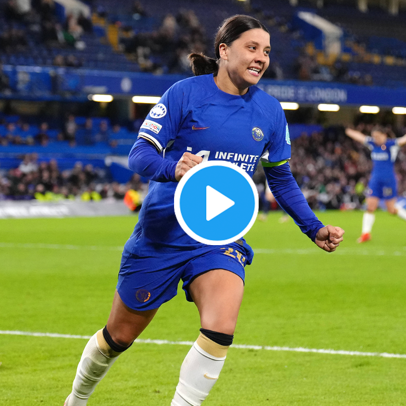 TheMatildas's tweet photo. .@samkerr1 scored a hat-trick for @ChelseaFCW against Paris FC; while Lyon and Häcken made it back-to-back wins in the #UWCL group stage!

📹 Watch the highlights now ⬇ 

#Matildas #MatildasAbroad