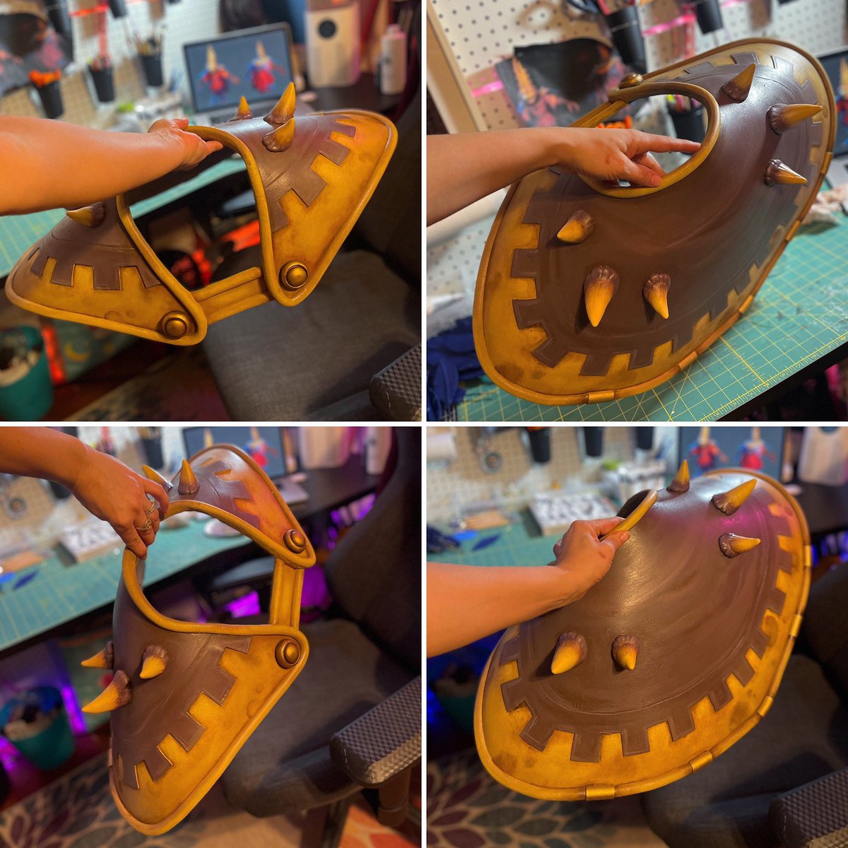 quikcosplay's tweet photo. Phew. I think I’m just about done with this piece. Just a FEW little adjustments when the paint dries, but then I can finally add the feathers 😭🙏🏽 🪶
Happy Harvest Day!
#cleepto #demeo #demeobattles #resolutiongames #vr #vrgamer #cosplay #armorbuilds #goblin #dungeoncrawler https://t.co/2HY8FZN6kU