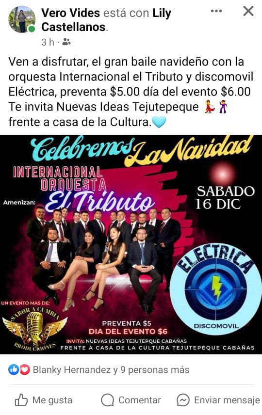 Y hoy las Nuevas Ideas de mi pueblo para que ocuparán las ganancias de este evento....si los que hicieron para las patronales del pueblo ni cuentas ha dado el señor edil....En las ventas de bebidas alcohólicas les va bien.
<a href="/XZablah/">Xavi Zablah Bukele🇸🇻</a> 
<a href="/nayibbukele/">Nayib Bukele</a> 
<a href="/waraujo64/">Walter Araujo y Toda la Verdad</a>