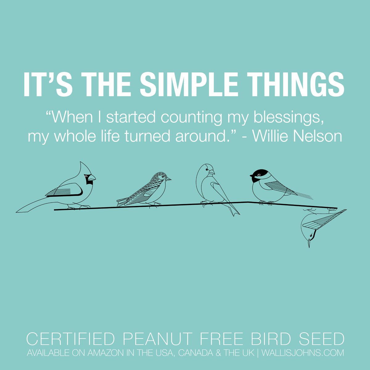 WallisJohns's tweet photo. Today and every day, it really is the simple things that help make the world feel a little bit lighter and little bit brighter. 

Wishing everyone an abundance of simple things to enjoy.

#happythanksgiving #itsthesimplethings #friends #family #birds #peanutfree https://t.co/7xKRhmDyxR