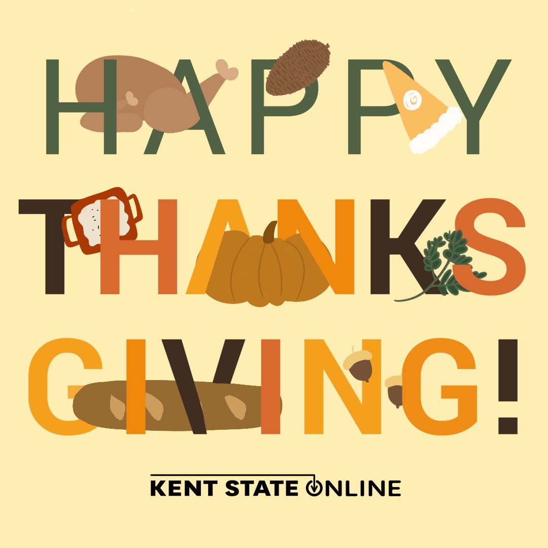 Happy Thanksgiving from Kent State Online! 🦃🍁🥧