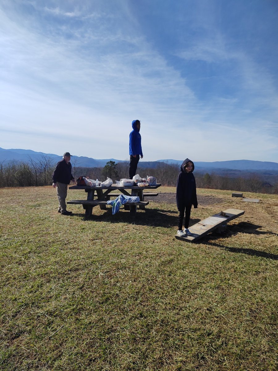 We had a meal on a mountain, 3600' in the sky.. Tennessee