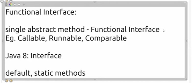 Developer3641's tweet image. Functional Interface 

1. Only One Abstract Method.
2.Annotation - FunctionalInterface
3.En number of default and Static method allowed in functional interface.