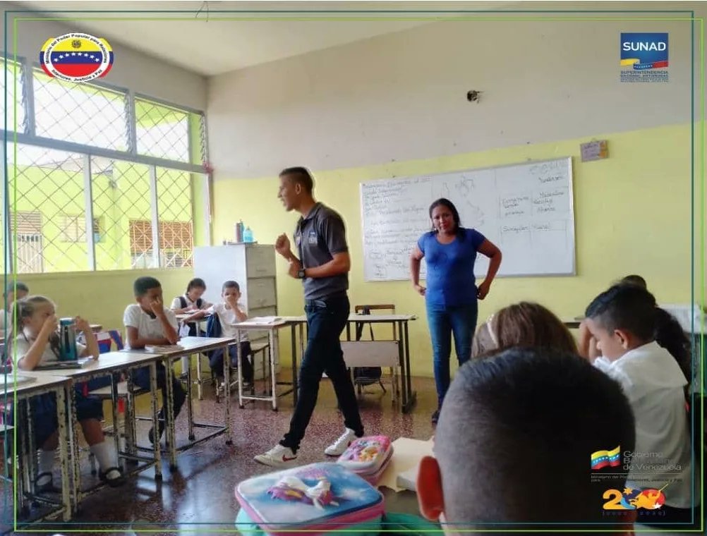 La Superintendencia Nacional Antidrogas Yaracuy, realizó conversatorio sobre los valores, dirigido a estudiantes de 2do grado, de la E.B Grupo Independencia con el propósito de fortalecer los valores y la sana convivencia escolar.