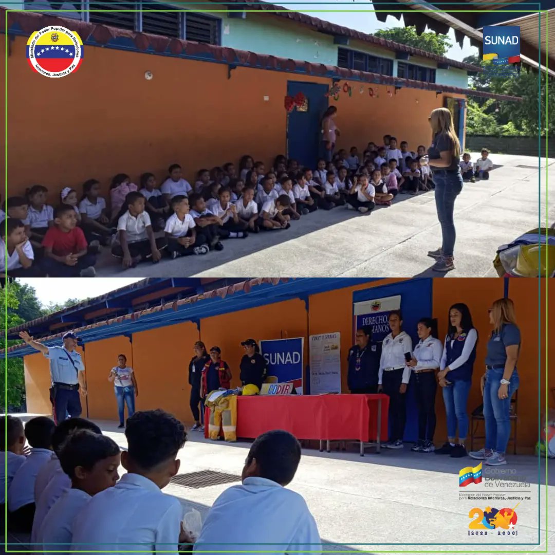 La Superintendencia Nacional Antidrogas Yaracuy, junto al Frente, realizo encuentro de Saberes, orientando a los estudiante de la E.B Carmen De Ramirez del Mcpio San Felipe a vivir en prevencion como herramienta fundamental para el vivir bien.