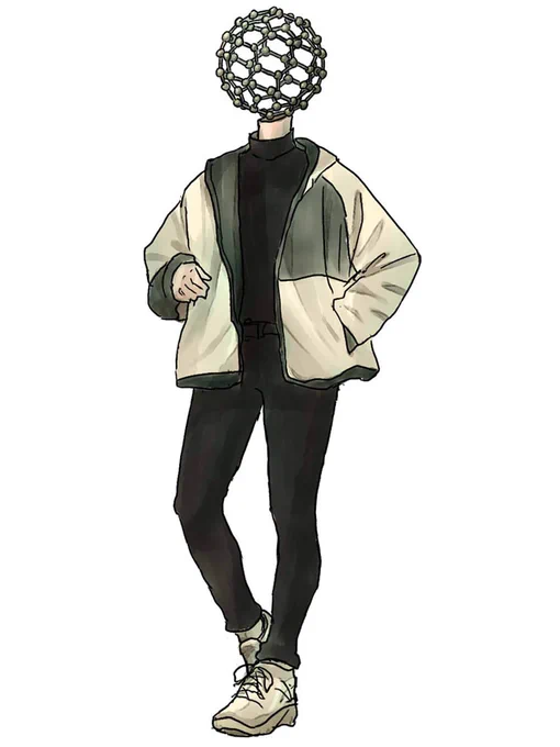 葬送のフリーレン流行ってますね 異形のフラーレン載っけます #objecthead #異形頭 #イラスト
