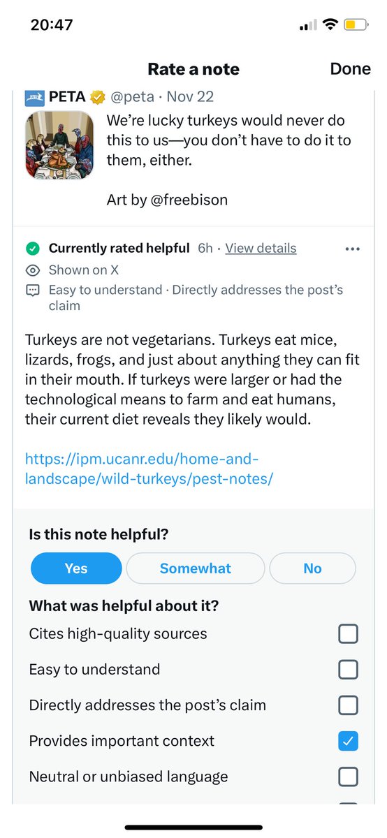An important #Thanksgiving message from #communitynotes