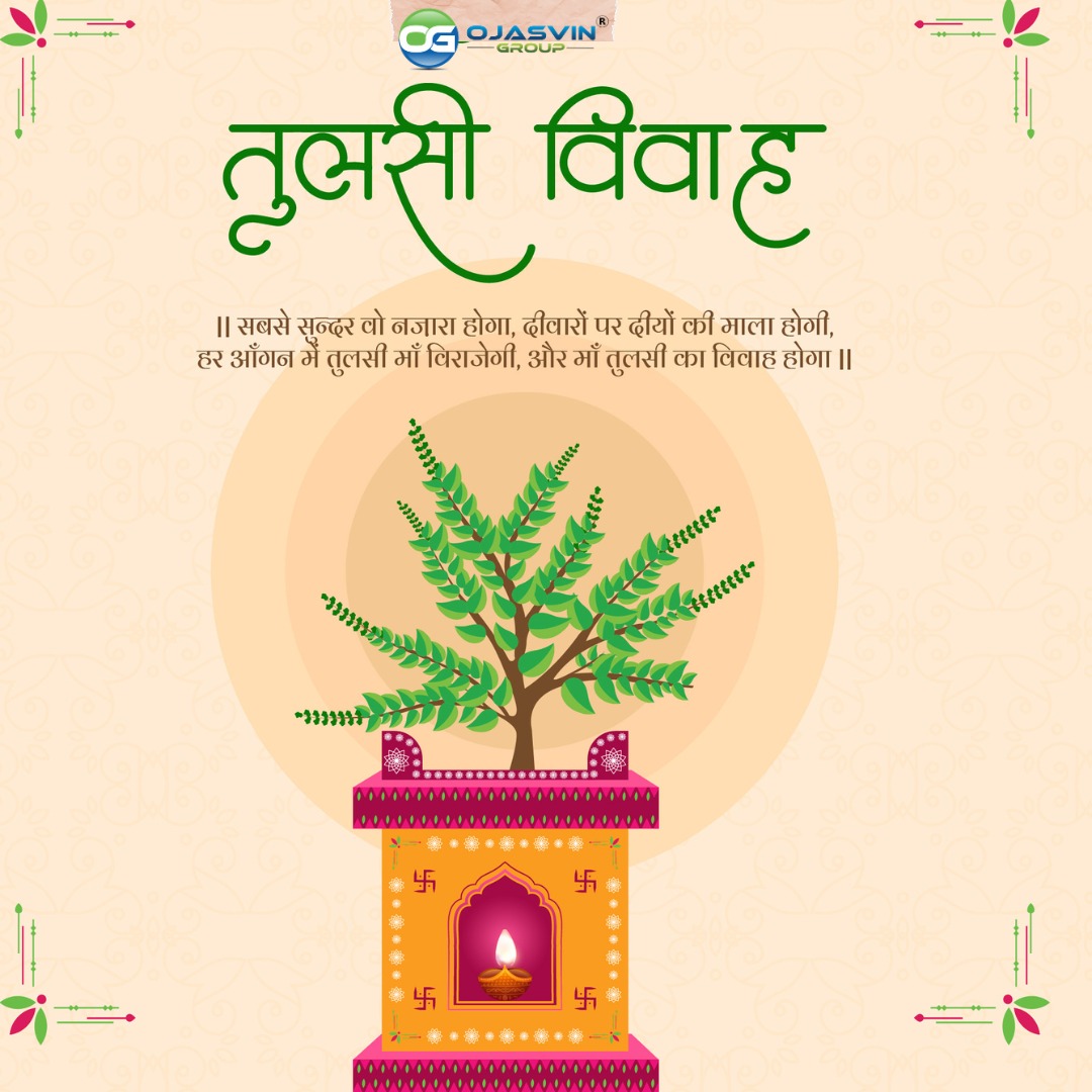 GroupOjasvin's tweet photo. Celebrating Tulsi Vivah, the divine union of Lord Vishnu and Goddess Tulsi.
#ojasvingroup #TulsiVivah2023 #TulsiVivah #lordvishnu #friday #fridayvibes #FridayFeeling https://t.co/KfctLvkgfE
