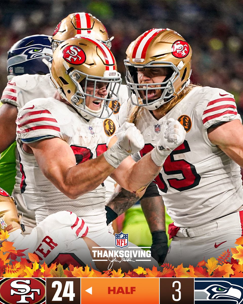 HALFTIME in the #MaddenThanksgiving finale

📺: #SFvsSEA on NBC
📱: Stream on #NFLPlus atnfl.co/thxgiving