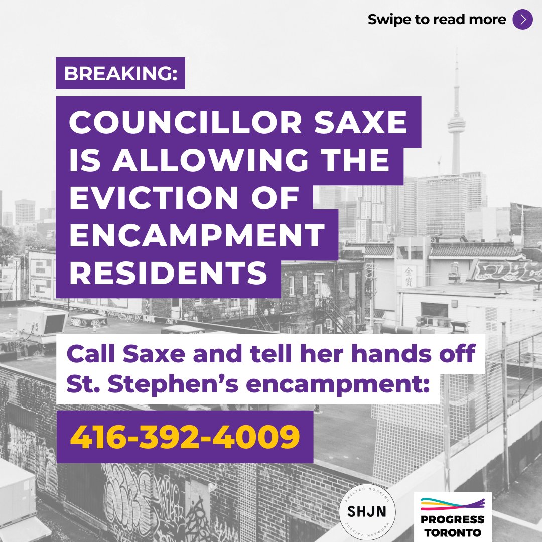 Diana Chan McNally (@diana_c_mcnally) on Twitter photo Important: There have been no mass #encampment evictions in <a href="/cityoftoronto/">City of Toronto 🇨🇦</a> since 2021 — until now. The eviction happening tomorrow morning is in <a href="/DianneSaxe/">Dianne Saxe - Toronto City Council Ward 11, UR</a>'s ward, and she is absolutely its architect. Hold her to account! Important: There have been no mass #encampment evictions in <a href="/cityoftoronto/">City of Toronto 🇨🇦</a> since 2021 — until now. The eviction happening tomorrow morning is in <a href="/DianneSaxe/">Dianne Saxe - Toronto City Council Ward 11, UR</a>'s ward, and she is absolutely its architect. Hold her to account!