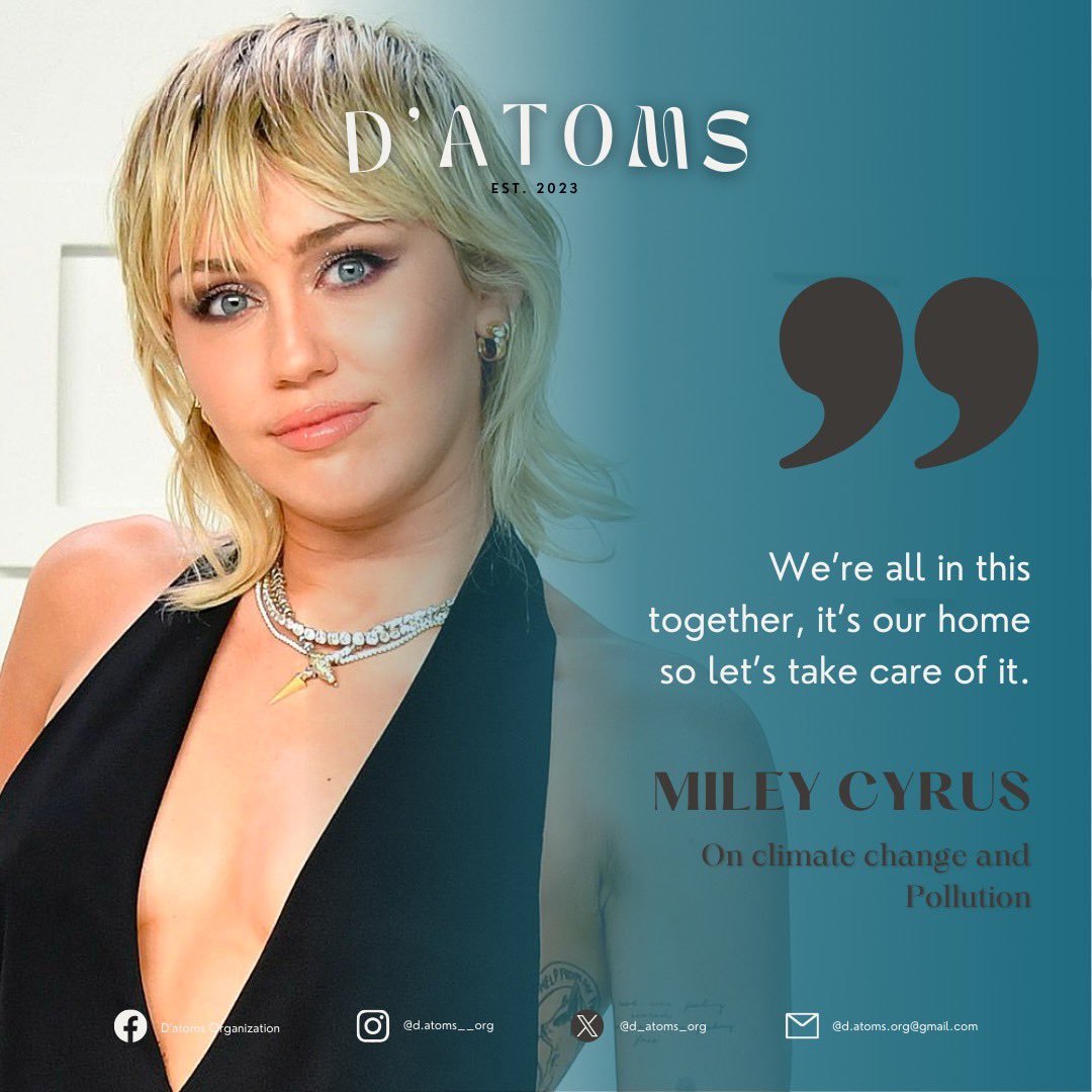 d_atoms_org's tweet photo. Miley Cyrus is using her platform to raise awareness about environmental issues. A true eco-warrior. She is an inspiration to us all to do our part to protect the environment.

#MileyCyrus #EcoHero https://t.co/MPDBXRDqzS