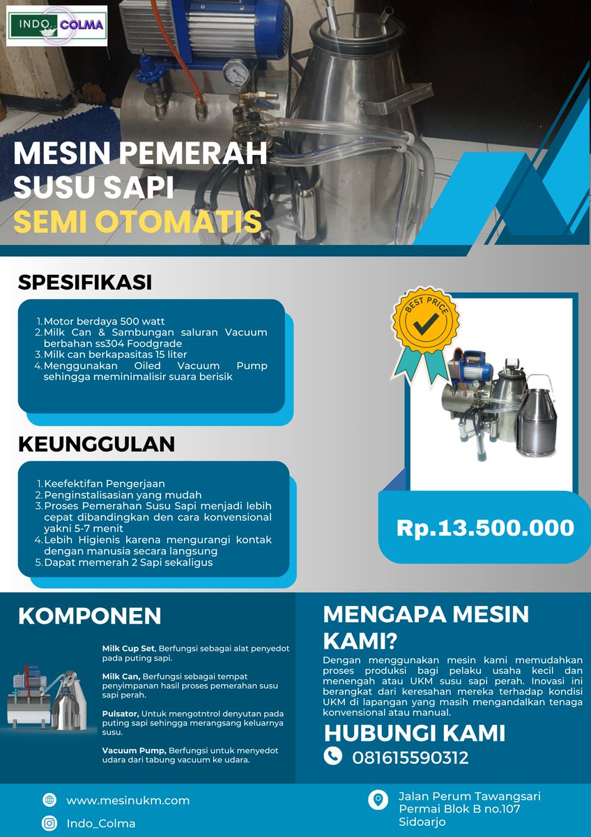 ZaidanAlfi1507's tweet photo. Jual Mesin Pemerah Sapi Jawa Timur...
https://t.co/16J5NSm6WT
Imam Mahdi Gemoy BATTER UP MV TEASER Papua GDA Jakarta Adian jakarta aja Shah Rukh Khan
#susu #sususapi #sapi #perah #sapiperah #SquidGame #JulidFiSabilillah https://t.co/mqObToIv0O