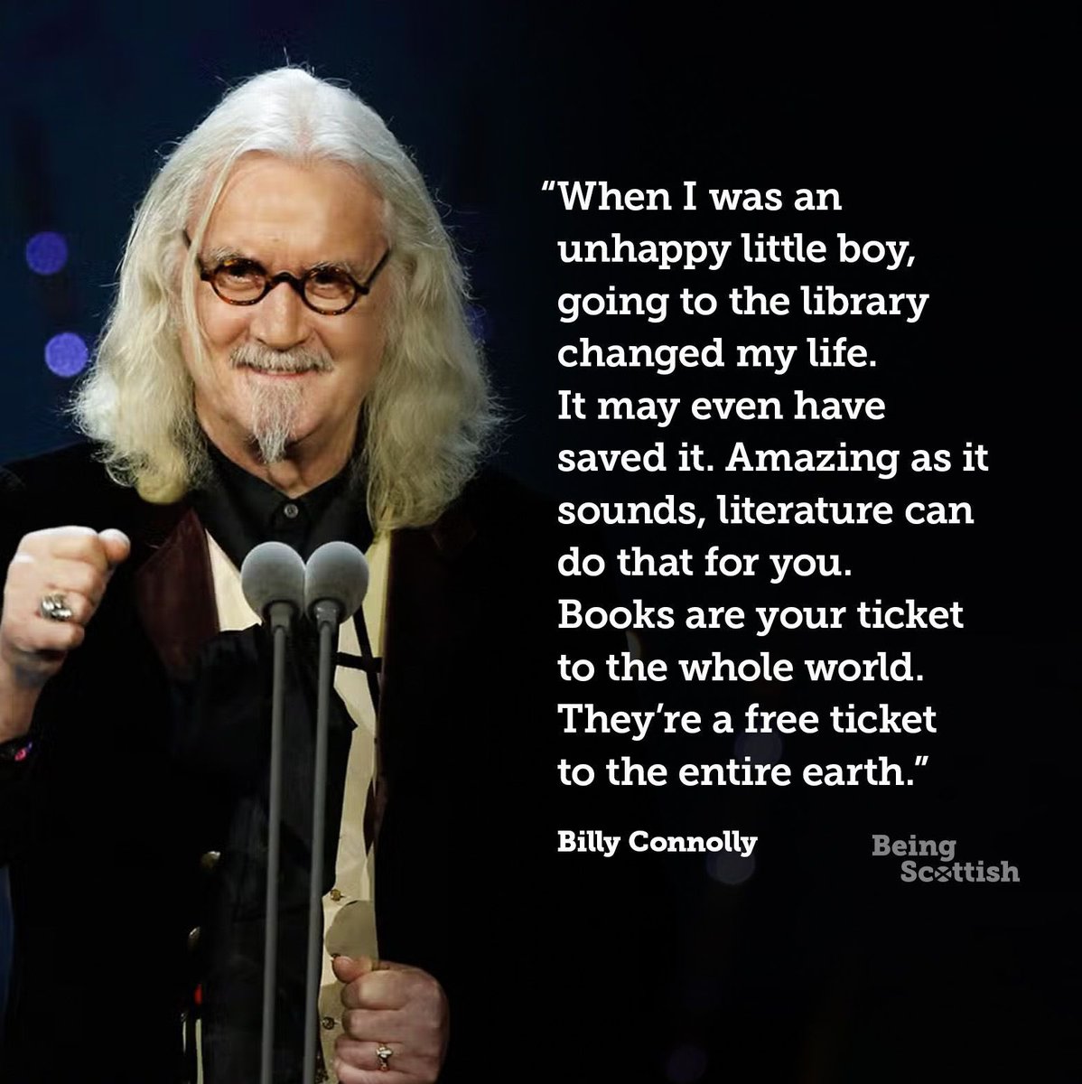 Such a wonderful #quote by hugely funny #BillyConnolly on his #HappyBirthday  - check out the great #books by lesser known #authors in #TheSueAtkinsBookClub sueatkinsparentingcoach.com/sues-parenting…