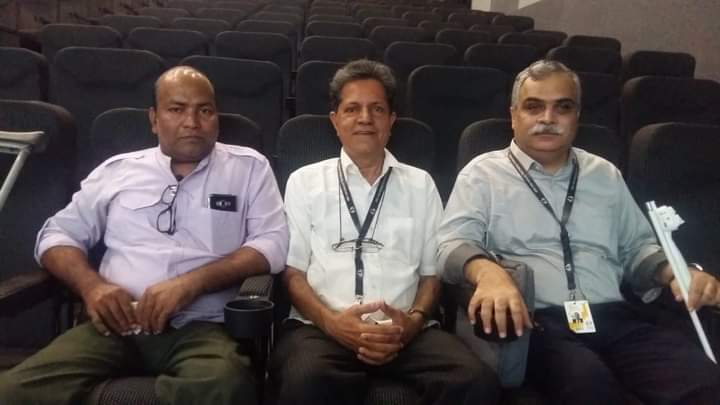 At screening of Hitchki,film wid audio-descriprion&sub-titles facility 4 person with visual&hearing disability,at @IFFIGoa 2018,Nov 24.With Mr. Dipendra Manocha,co-founder, @SakshamTrust,Delhi,working on empowerment of persons with disability& @nagvekarvishant.🙏 @FirstSutraFdn